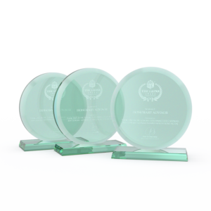 Sparkle Bevel Round Glass